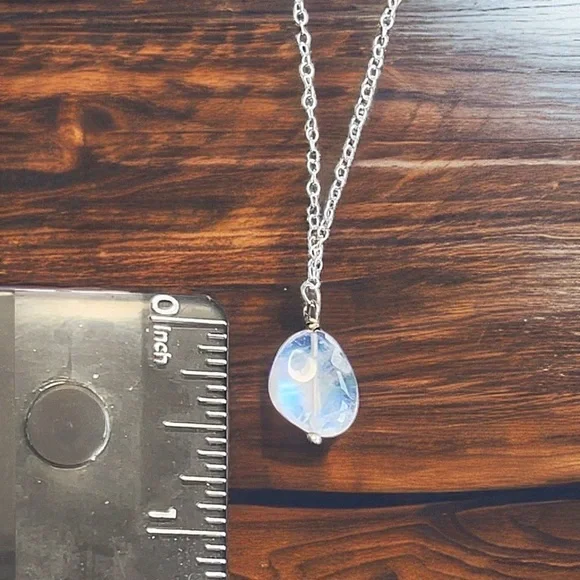 Genuine Rainbow Moonstone Pendant Necklace! - Picture 3 of 5